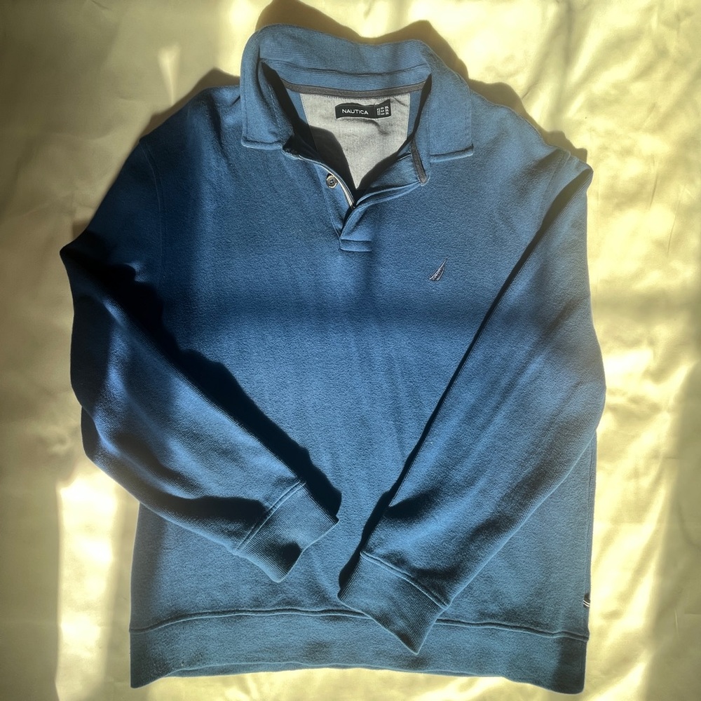 Men’s Nautica Blue Long Sleeve Shirt